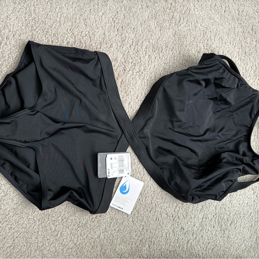 Black one piece Reebok swimsuit size M NWT